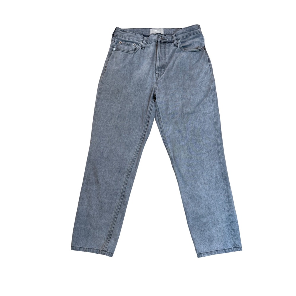 Everlane The 90s Cheeky Jean Grey Organic Cotton Cropped Straight Leg Size 29